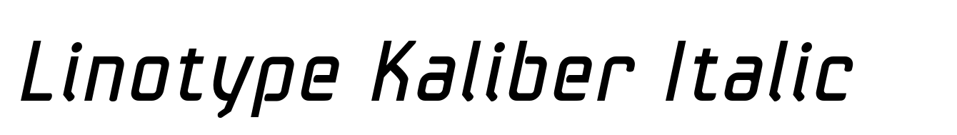 Linotype Kaliber Italic